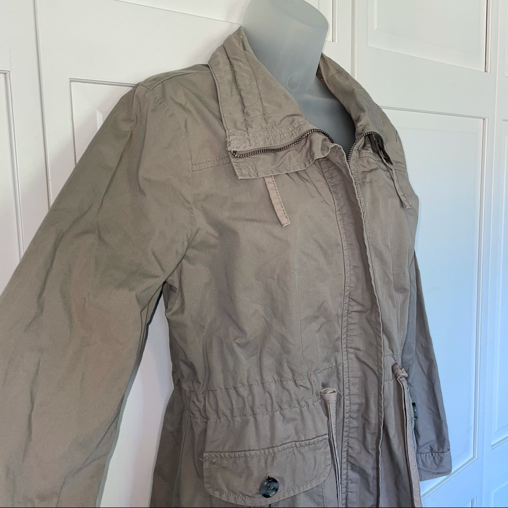 Tan Brown Utility Light Jacket Coat Fall Everday - image 4
